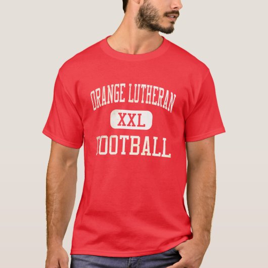 Sinaasappel Football Lutheran Lancers T-shirt (Voorkant)