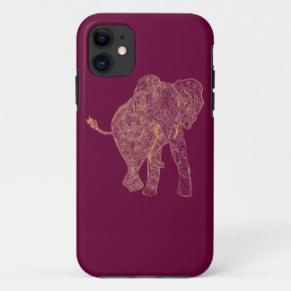 Sinaasappel/frambozenolifant iPhone 5 Hoesje