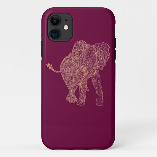 Sinaasappel/frambozenolifant iPhone 5 Hoesje (Achterkant)