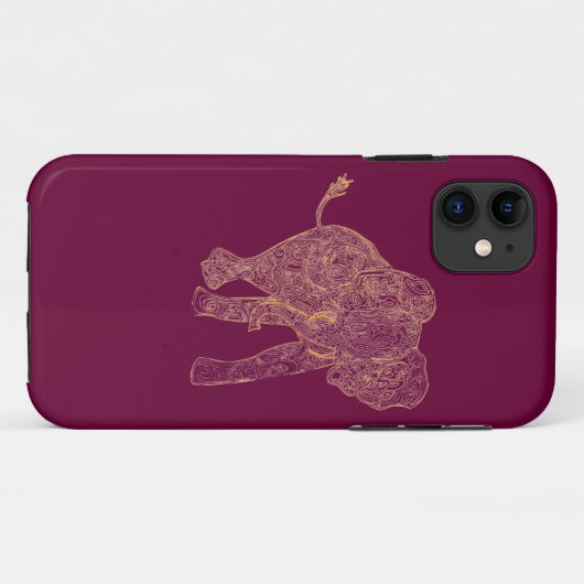 Sinaasappel/frambozenolifant iPhone 5 Hoesje (Achterkant (horizontaal))