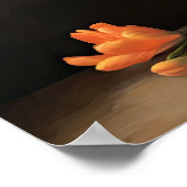 Sinaasappel Freesia Bloemen Art Print Poster (Hoek)