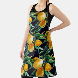Sinaasappel Fruit Aquarel Verse Citrus Kunstwerk Schort