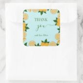 Sinaasappel Fruit Baby shower Gift Vierkante Sticker (Tas)