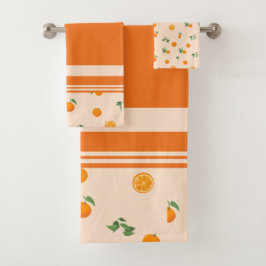 Sinaasappel Fruit citrus klassiek patroon  Bad Handdoek