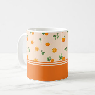 Sinaasappel Fruit citrus klassiek patroon Koffiemok