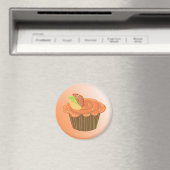 Sinaasappel Fruit Cupcake Magneet (Insitu (Vaatwasser))