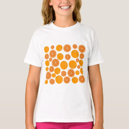 Sinaasappel Fruit Patroon T-shirt