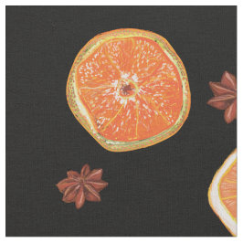 Sinaasappel Fruit Plakjes & Kaneel Stof