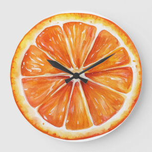 Sinaasappel fruit schijf ronde klok