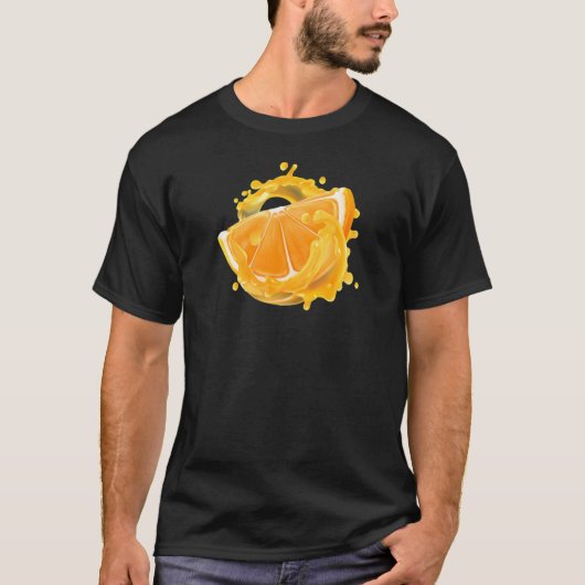 Sinaasappel Fruit Voedsel 1 T-shirt (Voorkant)