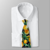 Sinaasappel Fruit Waterverf Verse Citrus Kunst Stropdas (Gebonden)