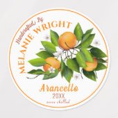 Sinaasappel fruitconserven labels (Design 1)