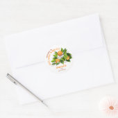 Sinaasappel fruitconserven ronde sticker (Envelop)