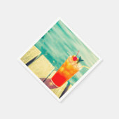 Sinaasappel fruitige cocktail party servet (Hoek)