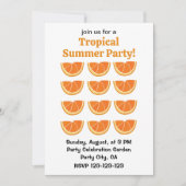 Sinaasappel Fruitsnijstuk Tropische Zomerfeest Kaart (Voorkant)