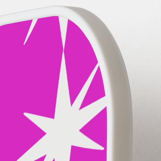 Sinaasappel & Fuchsia - Gepersonaliseerde Pickleba Pickleball Paddle (Links Detail)