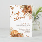 Sinaasappel gebrand Vrijgezellenfeest najaar pompo Kaart (Staand voorkant)