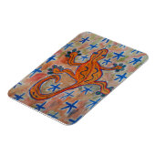 Sinaasappel Gecko Briefkaart Magneet (Linkerzijde)