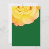 Sinaasappel Geel Bloembos Groene Boho Wedding Kaart (Achterkant)