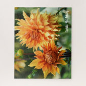 Sinaasappel & Geel Dahlia Garden Flowers RHS Wisle Legpuzzel (Verticaal)