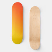 Sinaasappel Geel Esthetisch Persoonlijk Skateboard (Voorkant)