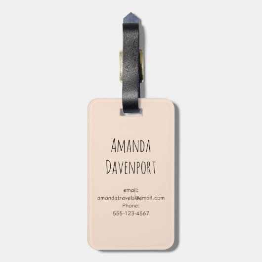 Sinaasappel Geel Grijs Bloemboeket Bagagelabel (Achterkant verticaal)