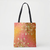 SINAASAPPEL & GEEL OMBRE MET GOUDEN MANDALA TOTE BAG (Voorkant)