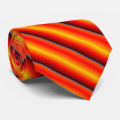 Sinaasappel Geel Rood en Blauw Gestreept Stropdas (Opgerold)