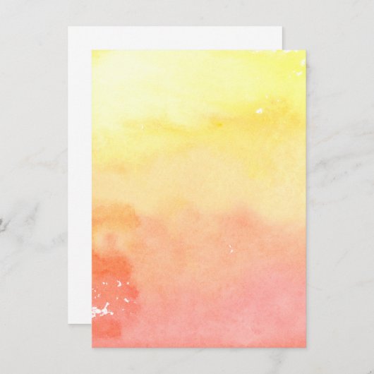 Sinaasappel Geel Roze Waterverf Waterverf Art Pain (Voorkant / Achterkant)