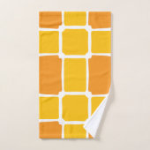 sinaasappel geel Vierkantjes Vet asymmetrisch Bad Handdoek (Handdoek)