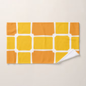 sinaasappel geel Vierkantjes Vet asymmetrisch Bad Handdoek (Handdoek)