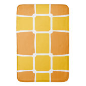 sinaasappel geel Vierkantjes Vet asymmetrisch Badmat (Voorkant Verticaal)