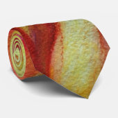 Sinaasappel & Geel Waterlolor Art Stropdas (Opgerold)