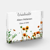 Sinaasappel geel wilde bloemen modern graduatie ru fotoblokken (Links)