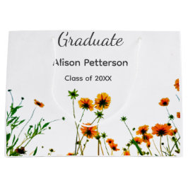 Sinaasappel geel wilde bloemen modern graduatie ru groot cadeauzakje