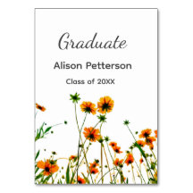 Sinaasappel geel wilde bloemen modern graduatie ru