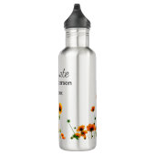 Sinaasappel geel wilde bloemen modern graduatie ru waterfles  (Rechts)