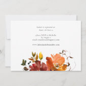 Sinaasappel & Geelgouden Herfst Bloemen Vrijgezell Kaart (Achterkant)