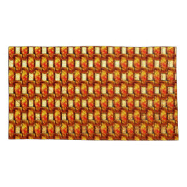 Sinaasappel, gekleurd, bruin, rechthoekige borden kussensloop