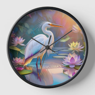 Sinaasappel Gekochte Witte Heron Fantasy Vogel