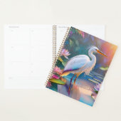 Sinaasappel Gekochte Witte Heron Fantasy Vogel Planner (Display)