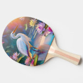 Sinaasappel Gekochte Witte Heron Fantasy Vogel Tafeltennisbatje (Zijkant)