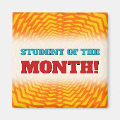 Sinaasappel & Gele Achtergrond "STUDENT VAN DE MAA Magneet (Voorkant)