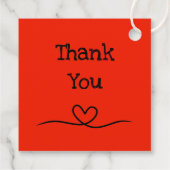 Sinaasappel, gele bloem handgemaakt met liefde dan bedankjes labels (Achterkant)