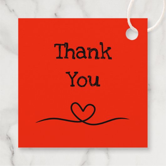 Sinaasappel, gele bloem handgemaakt met liefde dan bedankjes labels (Achterkant)