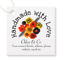 Sinaasappel, gele bloem handgemaakt met liefde dan