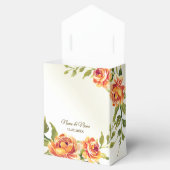 Sinaasappel Gele Rode Floral Greenery Bedankdoosjes (Geopend)