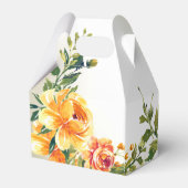 Sinaasappel Gele Rode Floral Greenery Bedankdoosjes (Achterkant)