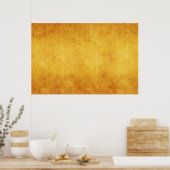 Sinaasappel gele Sjabloon blanco Poster (Keuken)