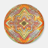 Sinaasappel/gele stropdas kleurstof magneet (Voorkant)